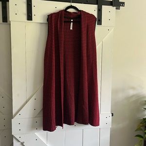 Red and Black Houndstooth Vest